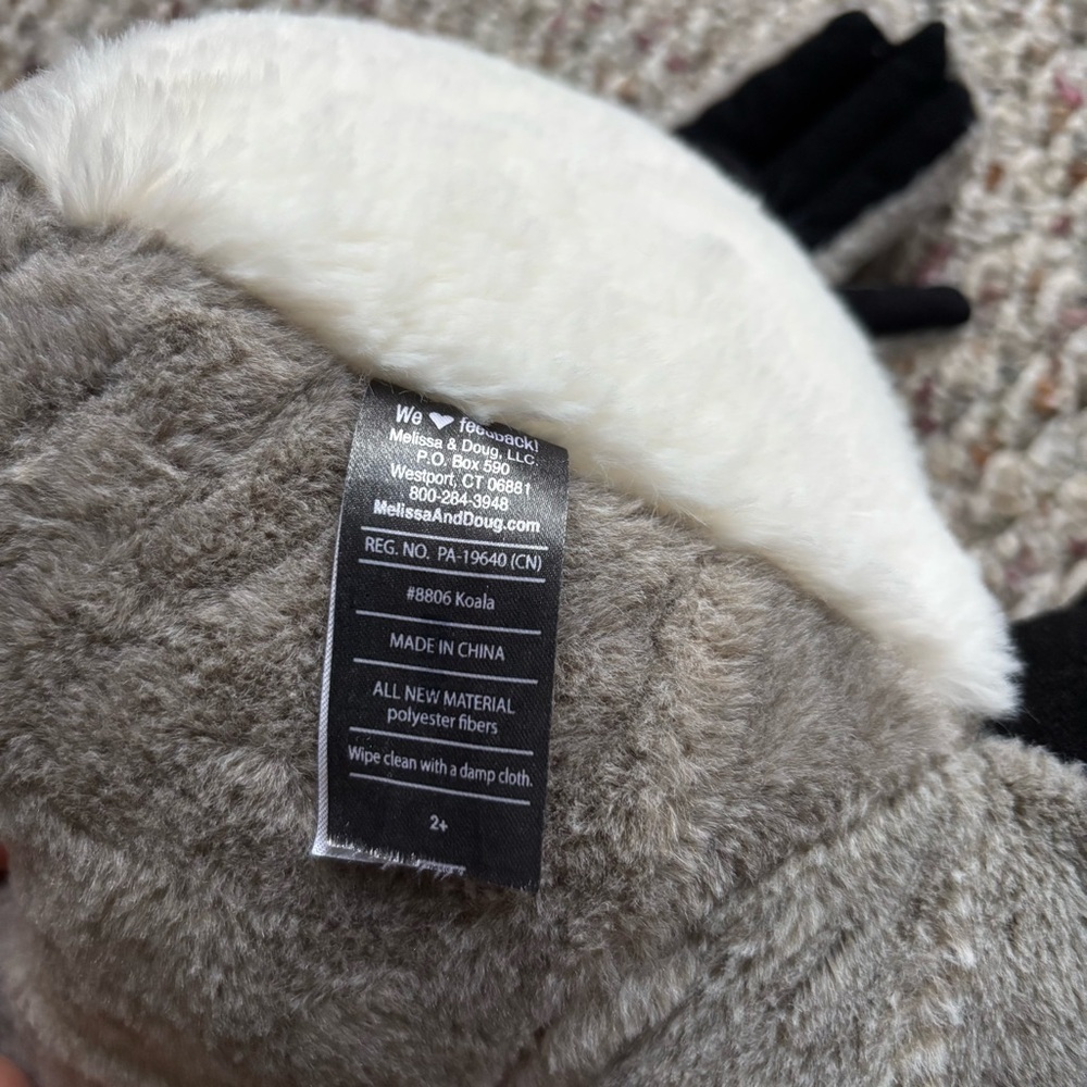 Melissa and Doug Koala Bear Plush Stuffed Animal Realistic Toy 16" Soft Huggable - Picture 6 of 6